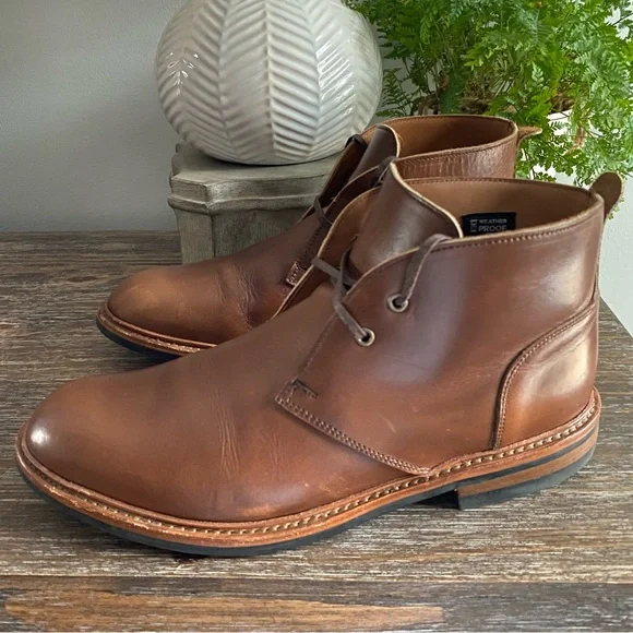 Allen Edmonds Chandler Weatherproof Chukka Boots Shoes Mens 10.5D Wide Tan Brown - Picture 3 of 15